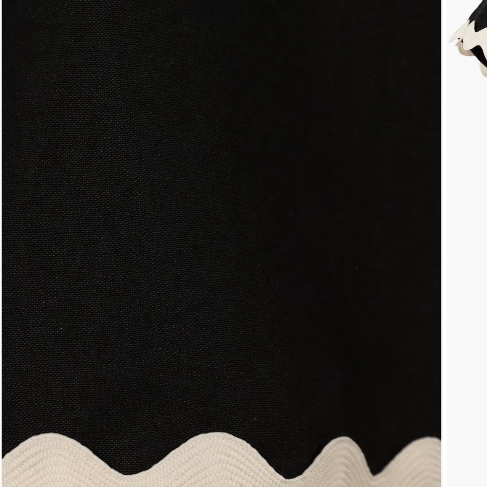 NWT Petal‎ and Pup Isabella cotton & linen bottom up black/white romper size s - Picture 5 of 14